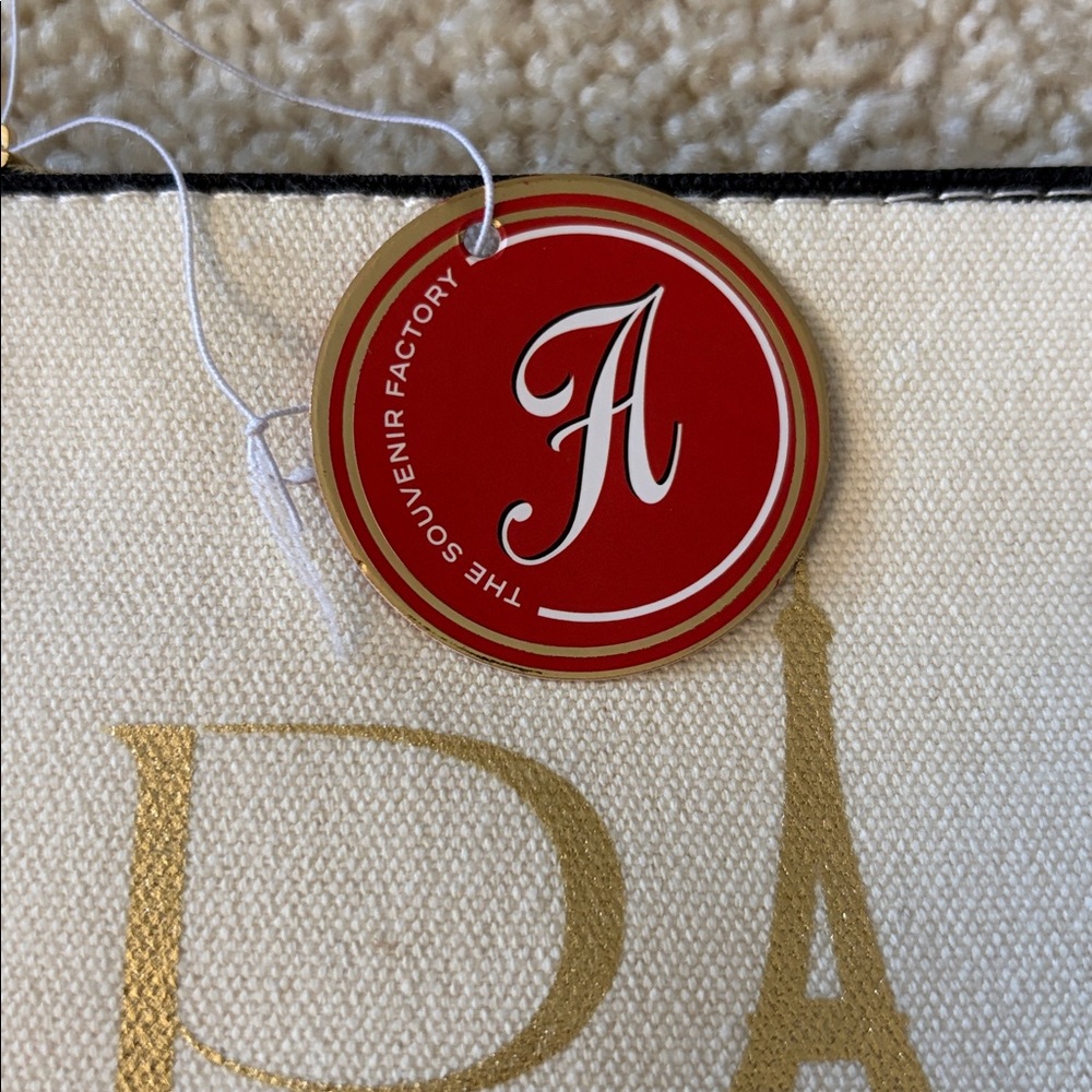 Pochette Paris Canvas Pouch with Gold Lettering By Andy & Co.The SouvenirFactory - Picture 7 of 14